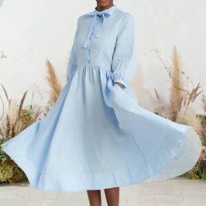 Son de Flor Baby Blue Jasmine Dress, 3/4 Sleeve